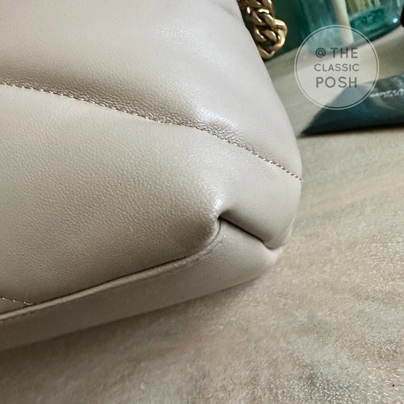 ❌SOLD❌Saint Laurent Loulou Puffer Small Darke Beige Gold HW - Picture 10 of 16